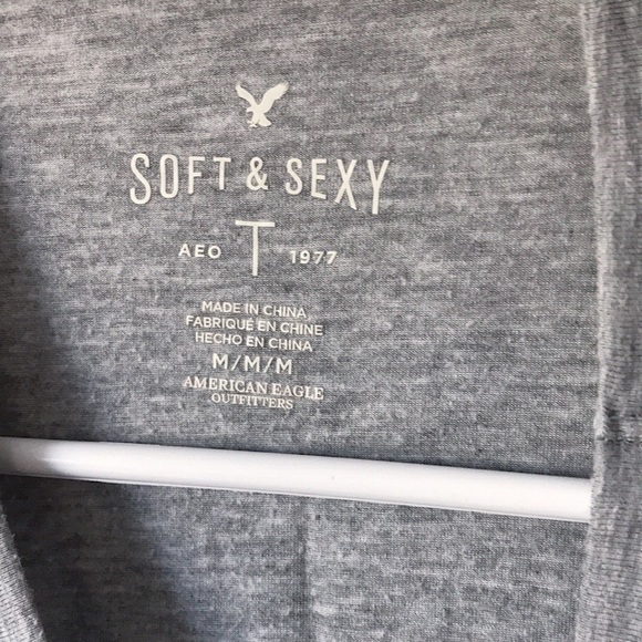 American Eagle Striped Sleeve Tee - Picture 3 of 3